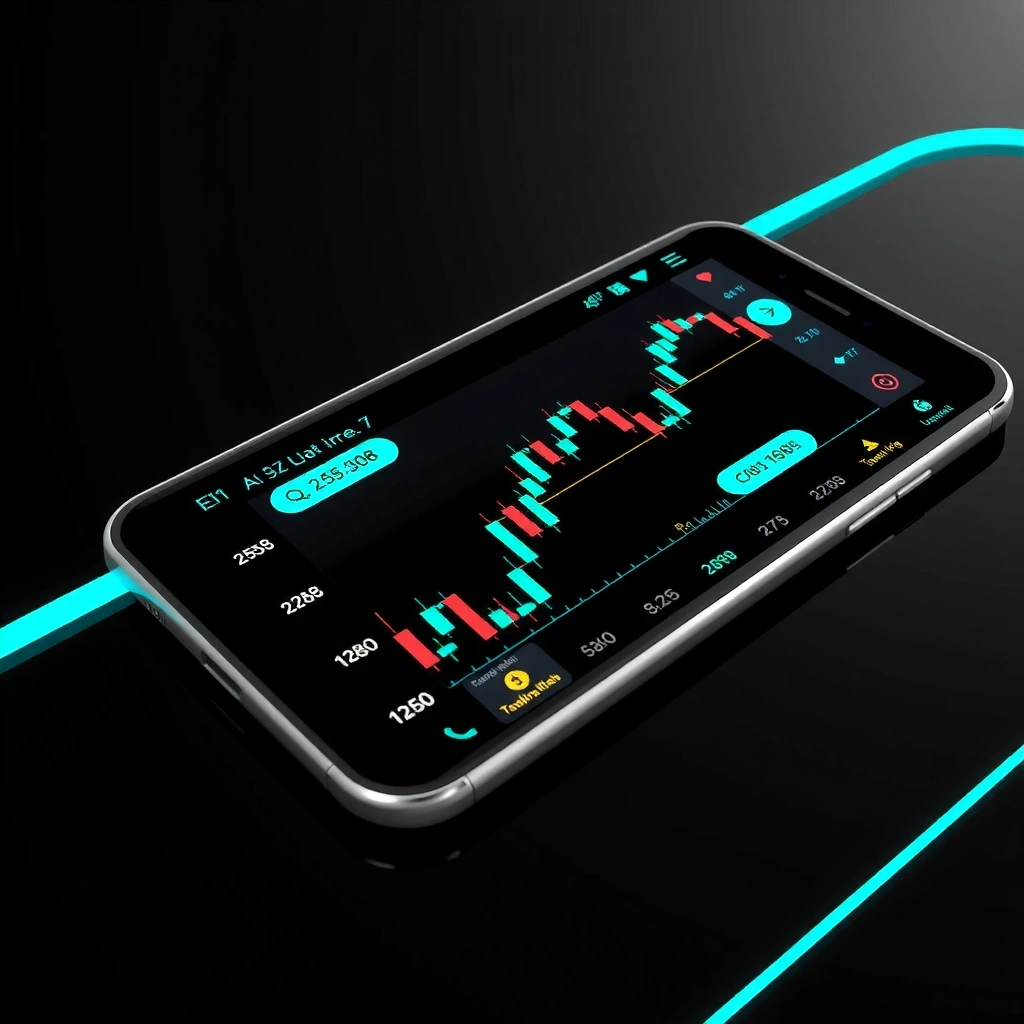 TradeMaster Cosmic game mockup on smartphone